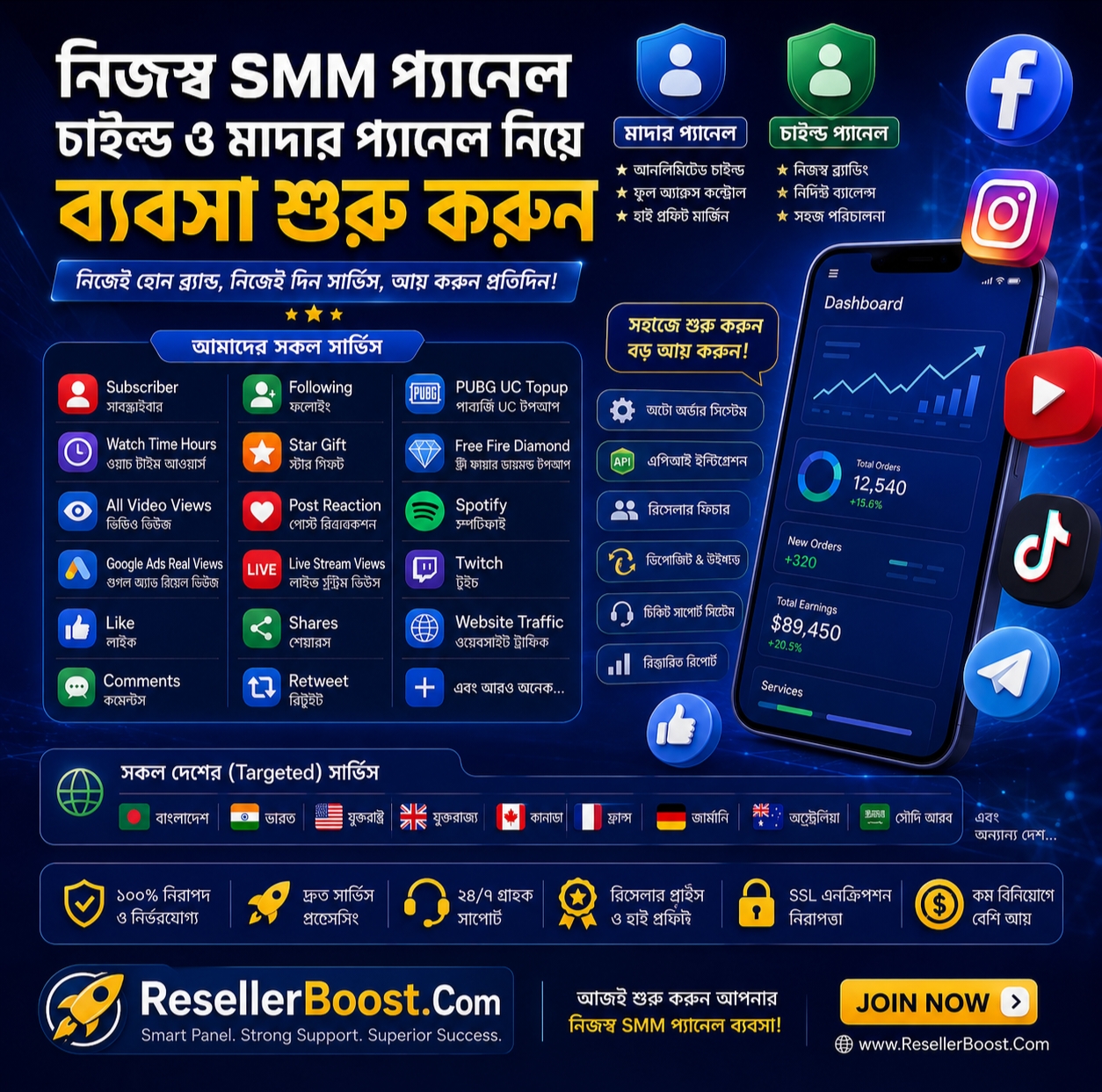 সোশ্যাল মিডিয়া মার্কেটিংয়ে ক্যারিয়ার গড়ুন ResellerBoost-এর সাথে!